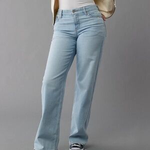AE Stretch Curvy High-Waisted Stovepipe Jeans Sz 6 Short